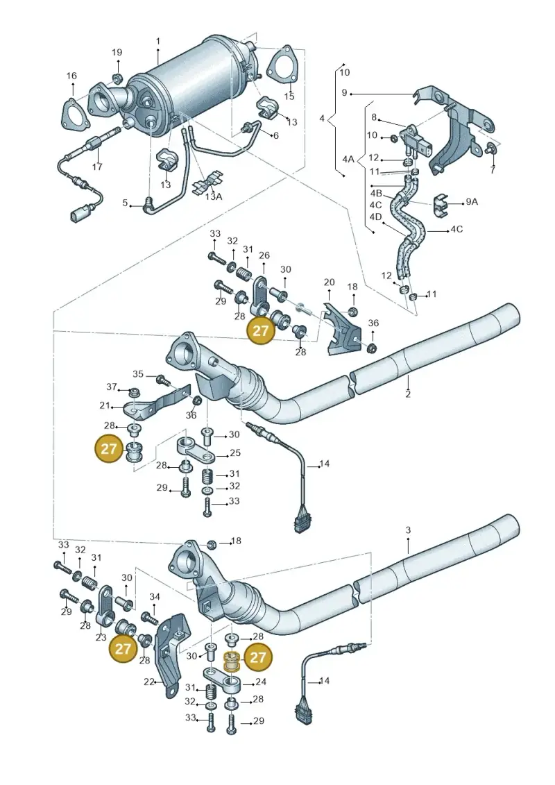 443253149B — Audi A4/S4 Cabrio./qu. 07> (2006-) diagram 454253570, position 27