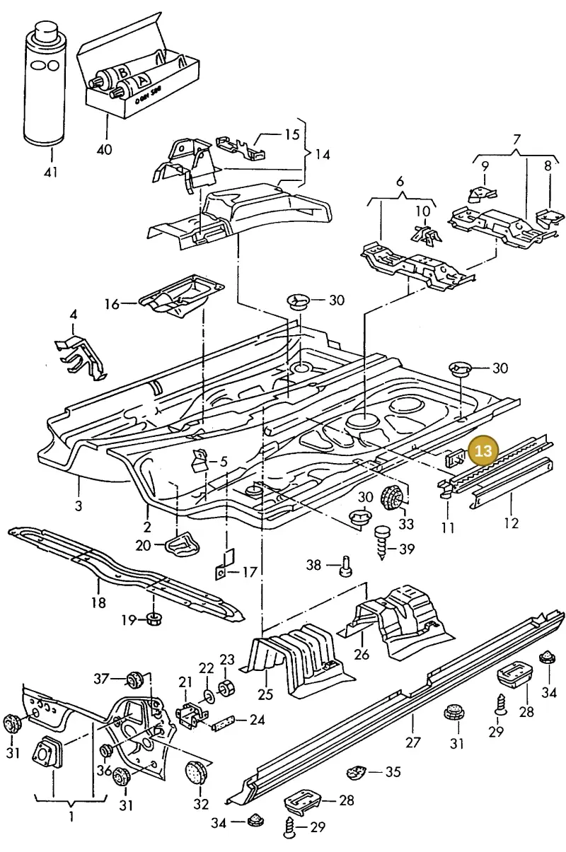 443803377D — Audi 100/Wagon qu. (1988-1990) diagram 088102100, position 13