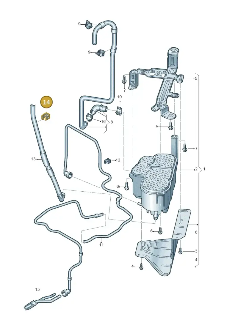 443809948 — Audi Q7 qu. 3.0 TDI (2015-2019) diagram 859201840, position 14