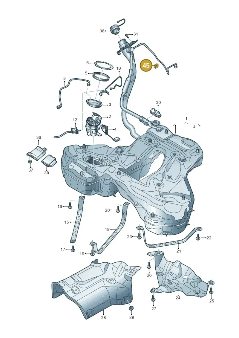 443809948 — Audi RS6 Avant (2019-) diagram 430201000, position 45