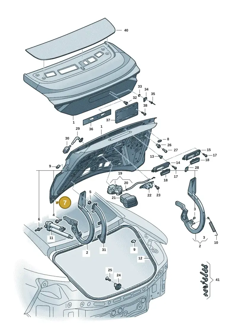 443817429 — Audi RS e-tron GT (2020-2020) diagram 4j1827000, position 7