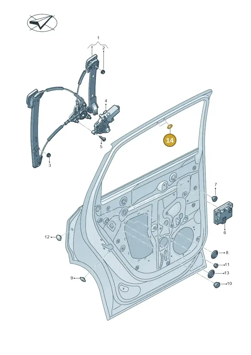 443817429 — Audi Q8 e-tron (2018-2020) diagram 586839060, position 14