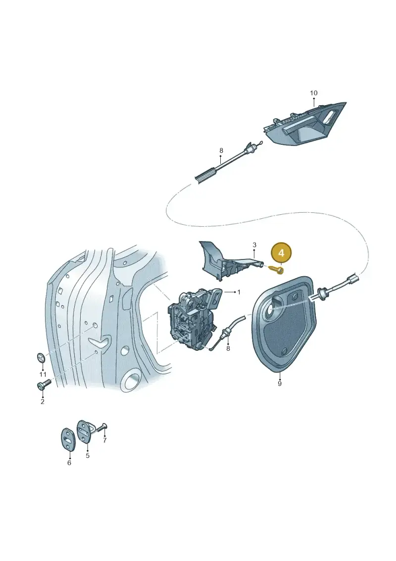 443817429 — Audi A3 Sportback (2019-2021) diagram 596837030, position 4