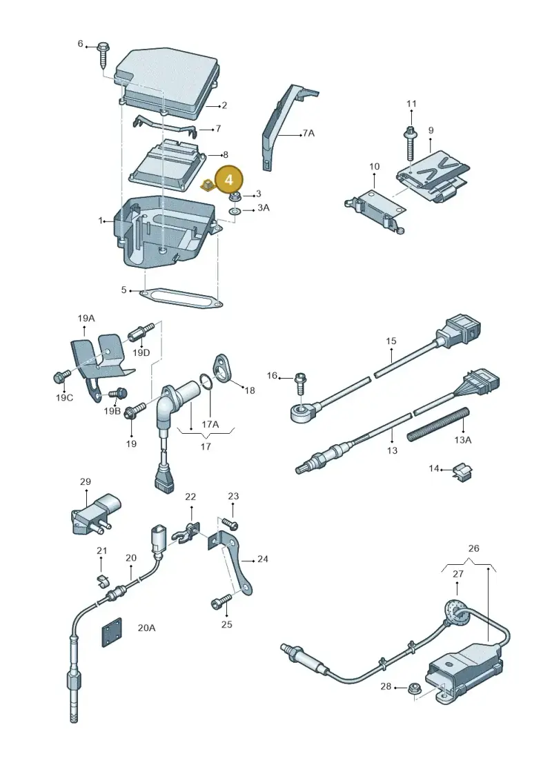 443845237D — Audi A4/S4 Cabrio./qu. 07> (2006-) diagram 249906100, position 4