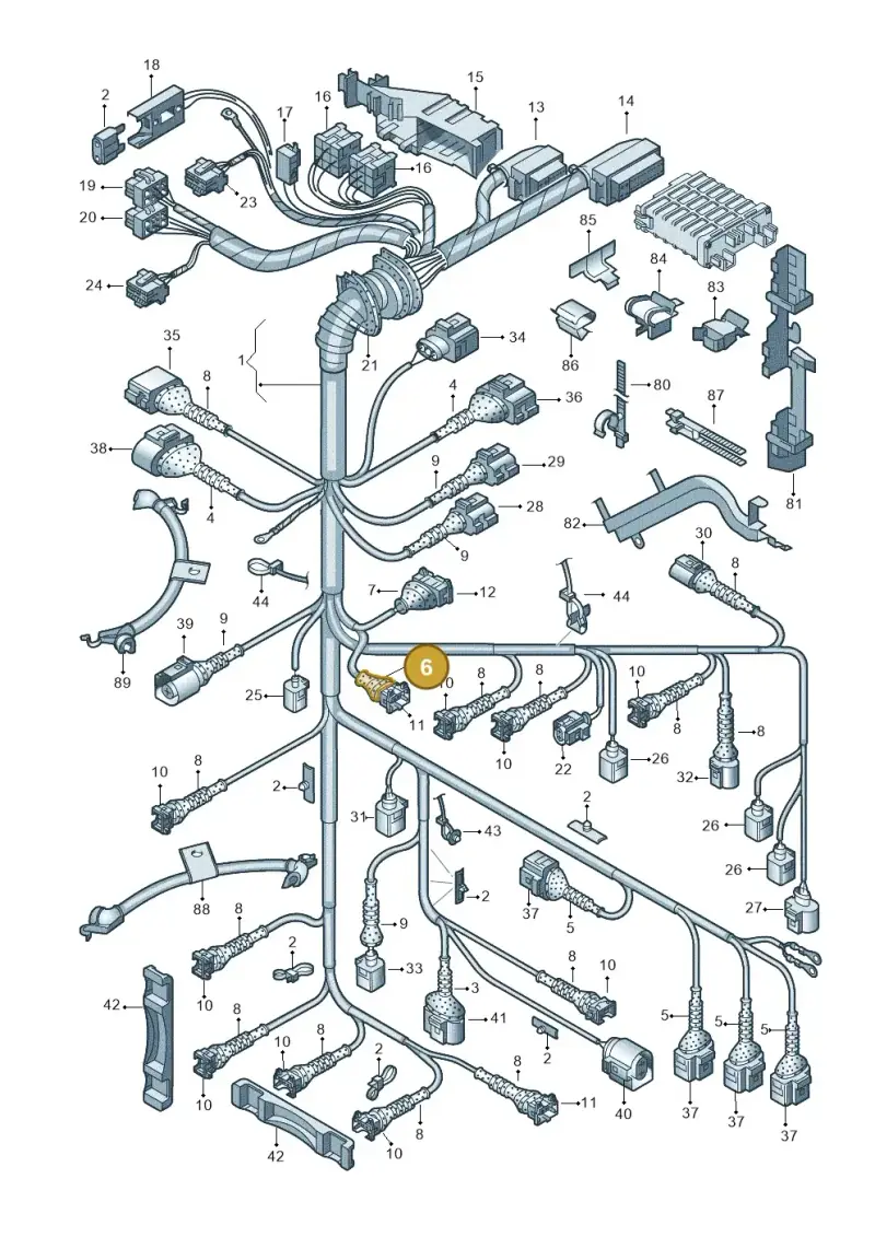 443906102B — Audi A4/S4 Cabrio./qu. (2002-2006) diagram 249971180, position 6