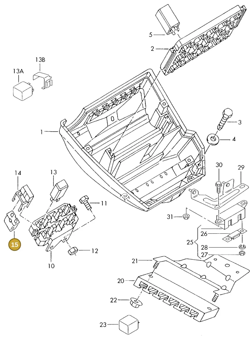 443937105C — Audi A8 quattro (1999-2002) diagram 152937700, position 15