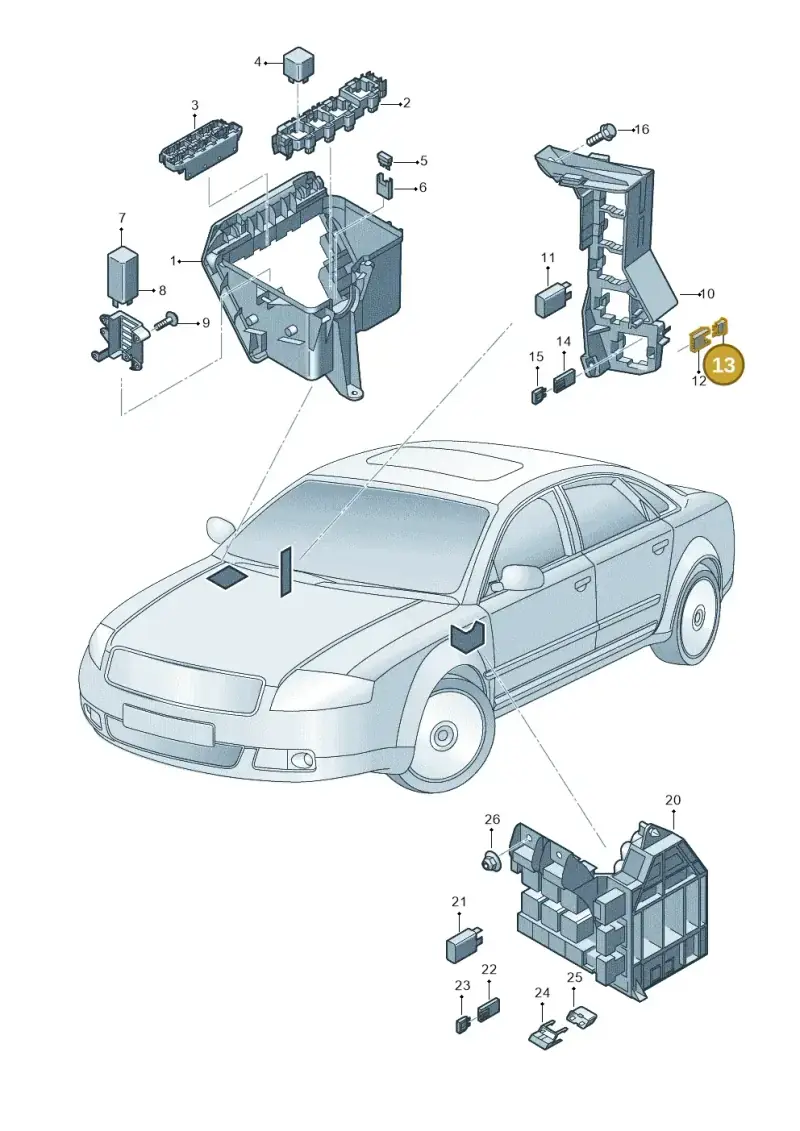 443937105C — Audi A8/S8/qu. lang    08> (2007-) diagram 291937000, position 13