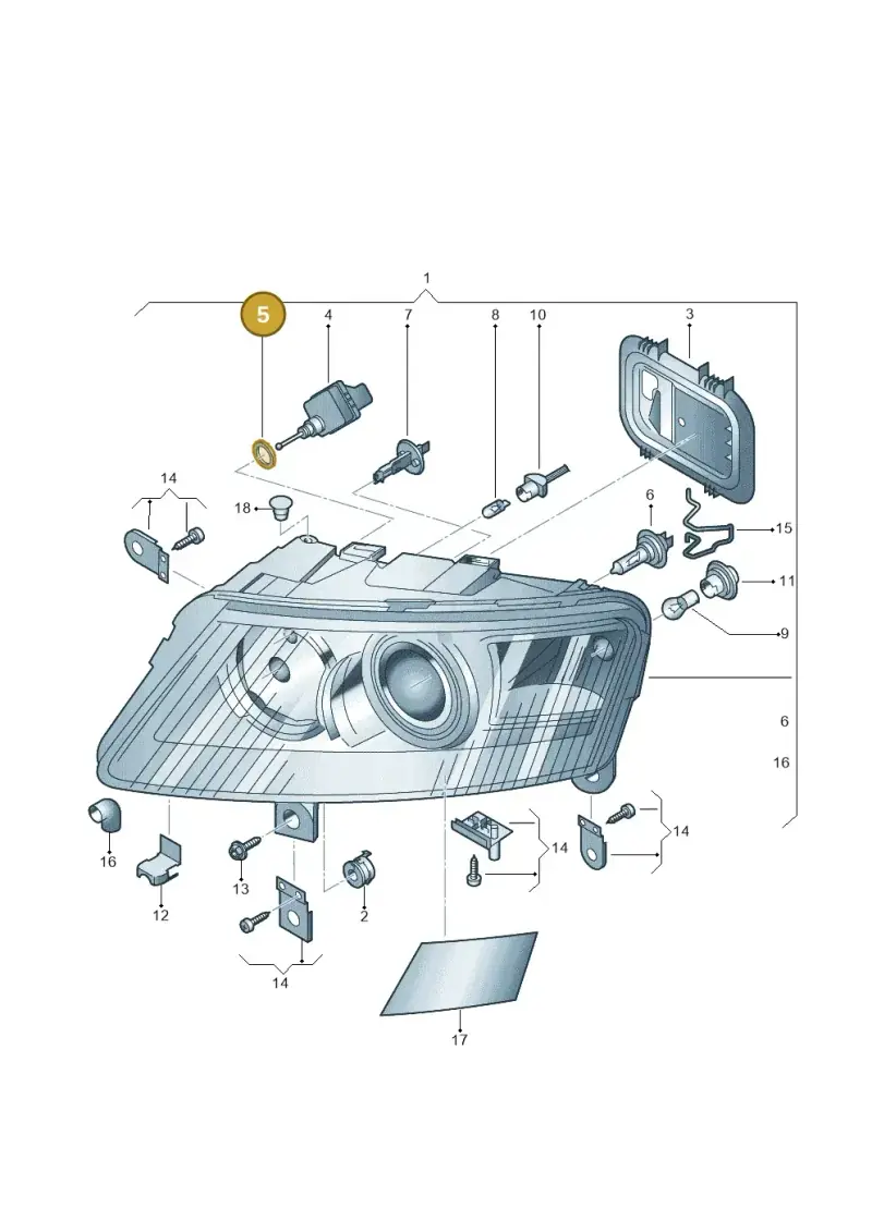 443941323 — Audi A6 2.7 TDI (2008-2011) diagram 448941000, position 5
