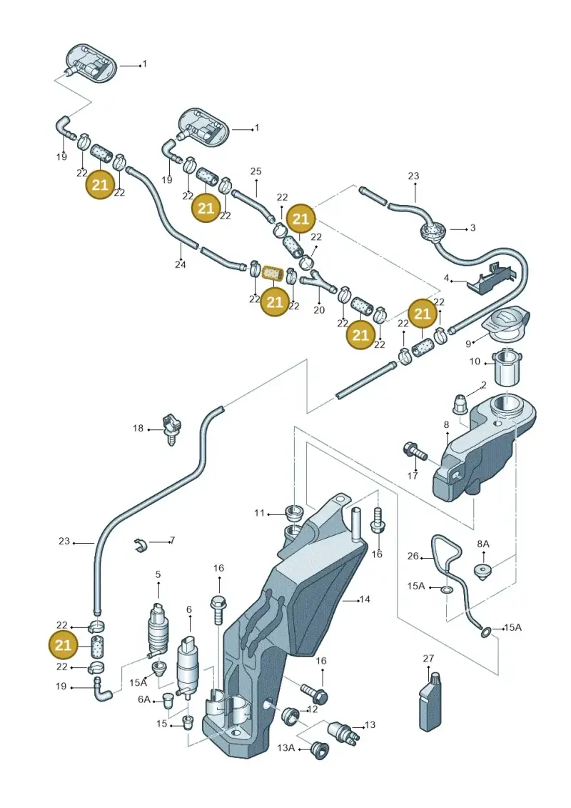 443955665 — Audi RS4 qu.           07> (2006-) diagram 454955100, position 21