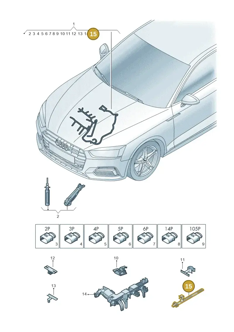 443957818C — Audi A5 Sportback (2016-2020) diagram 897971300, position 15