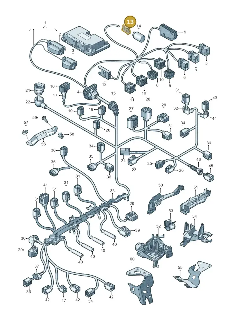 443971989 — Audi Q5 qu. 2.0 TDI (2012-2017) diagram 636971300, position 13