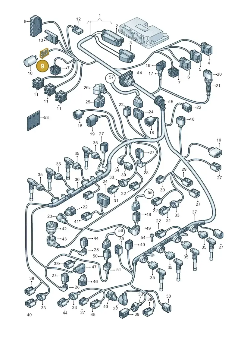 443971989 — Audi RS4 Av. qu. 4.2 (2012-2015) diagram 695971610, position 9