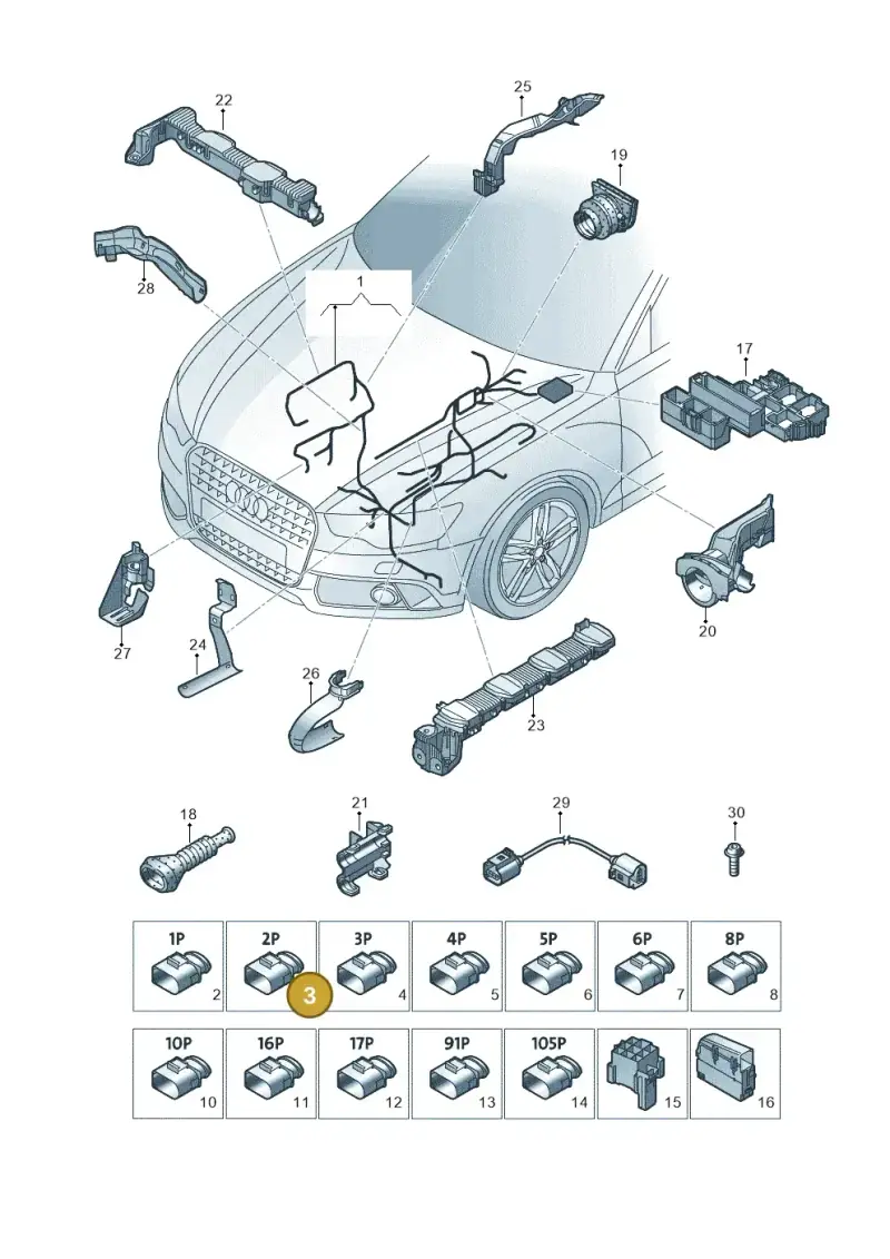 443971989 — Audi RS6 Avant (2013-2018) diagram 758971650, position 3