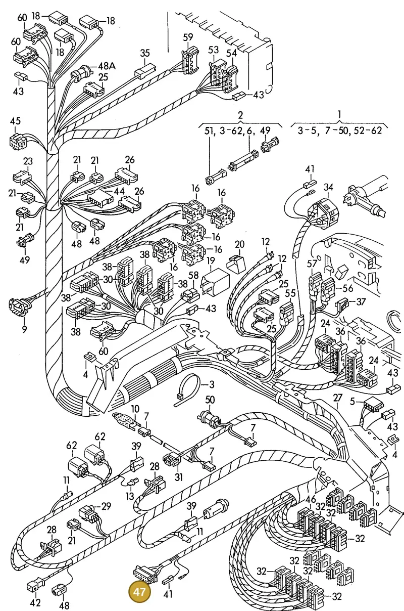 443972523A — Audi 80 Av.Rs2 qu. (1994-1995) diagram 114971880, position 47