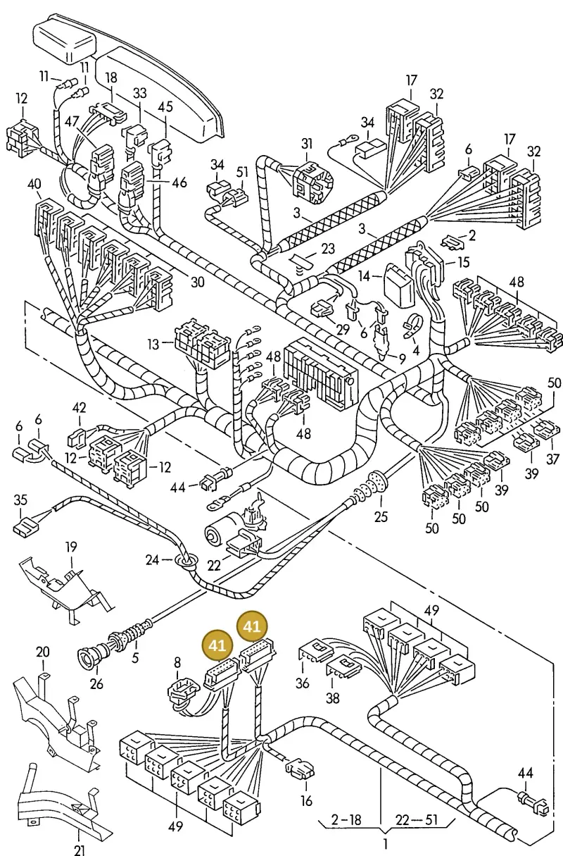 443972523A — Audi S6 plus qu.       97 (1996-1997) diagram 118971880, position 41