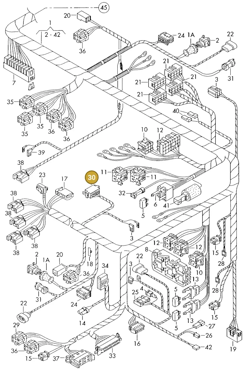 443972523A — Audi A8 quattro (1999-2002) diagram 152972440, position 30