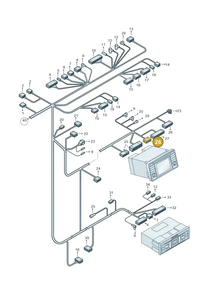 443972523A — Audi A2 (2000-2005) diagram 248971840, position 26