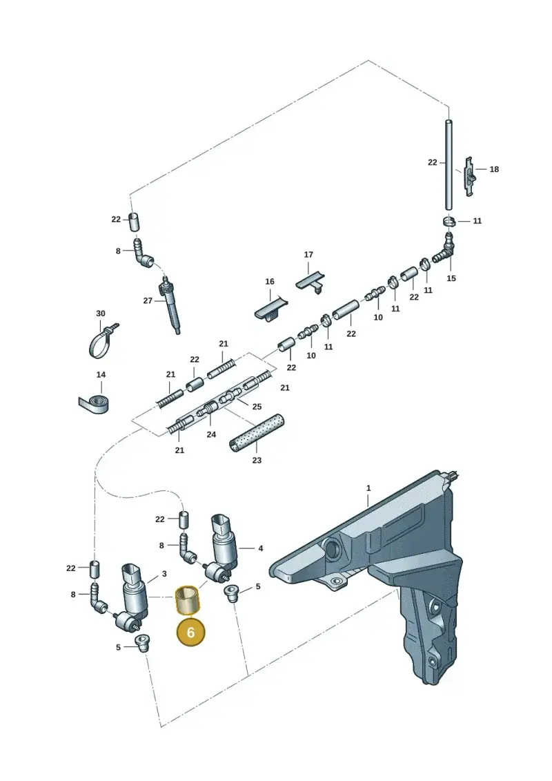 447857991J — Audi A6 2.0 (2018-) diagram 430955025, position 6