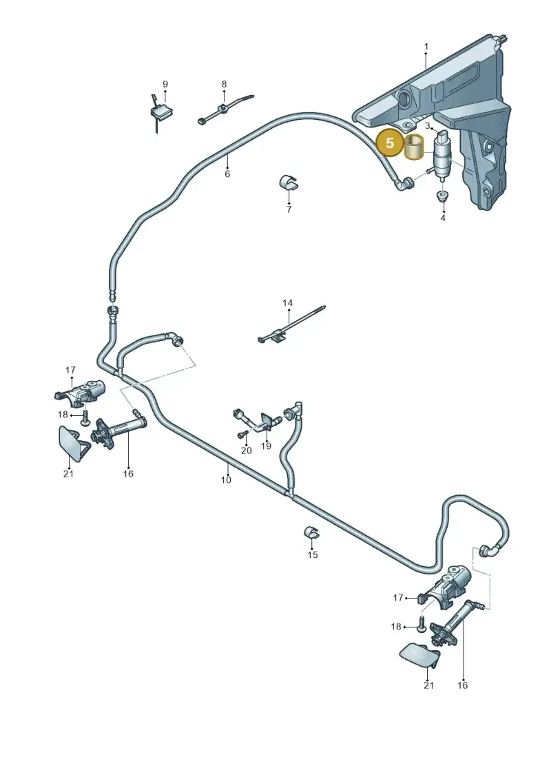 447857991J — Audi RS6 Avant (2019-) diagram 435955035, position 5