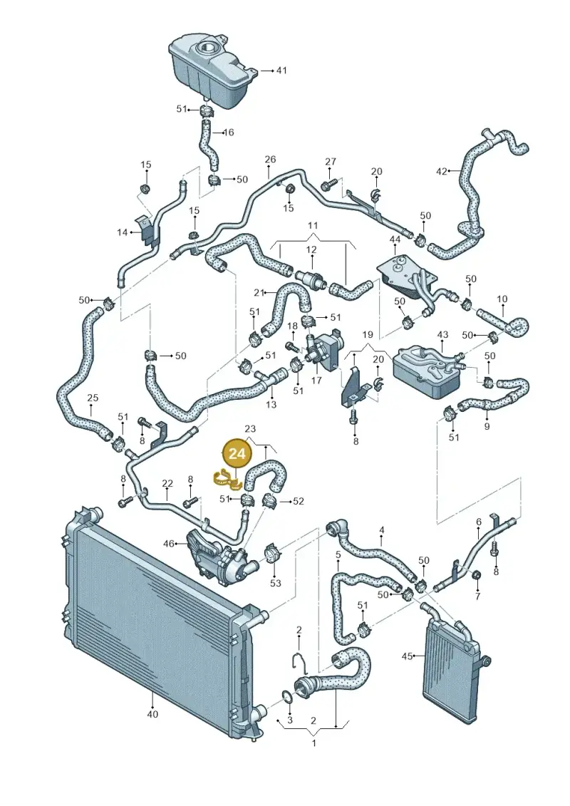 4A0121093 — Audi A6 2.7 TDI (2008-2011) diagram 448121630, position 24