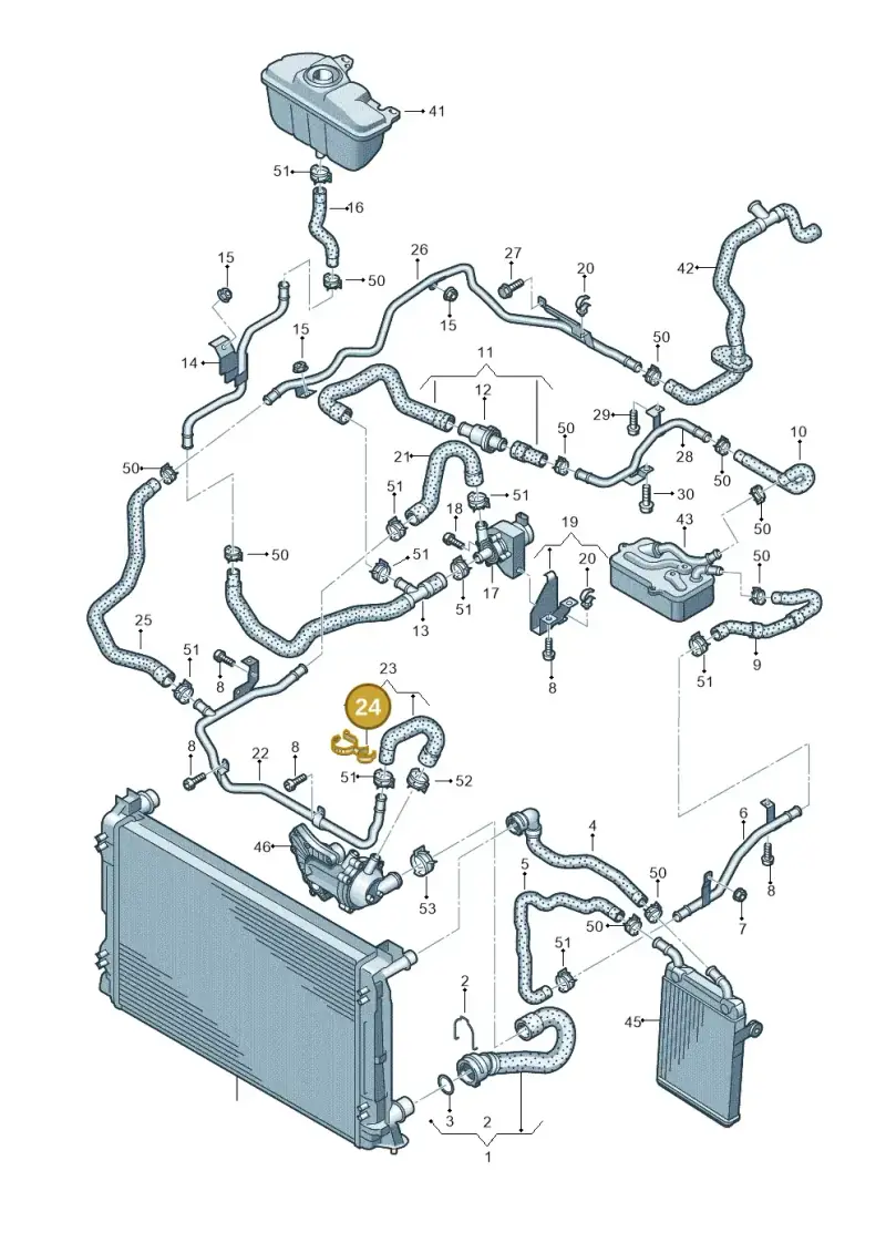 4A0121093 — Audi A6 2.7 TDI (2008-2011) diagram 448121640, position 24