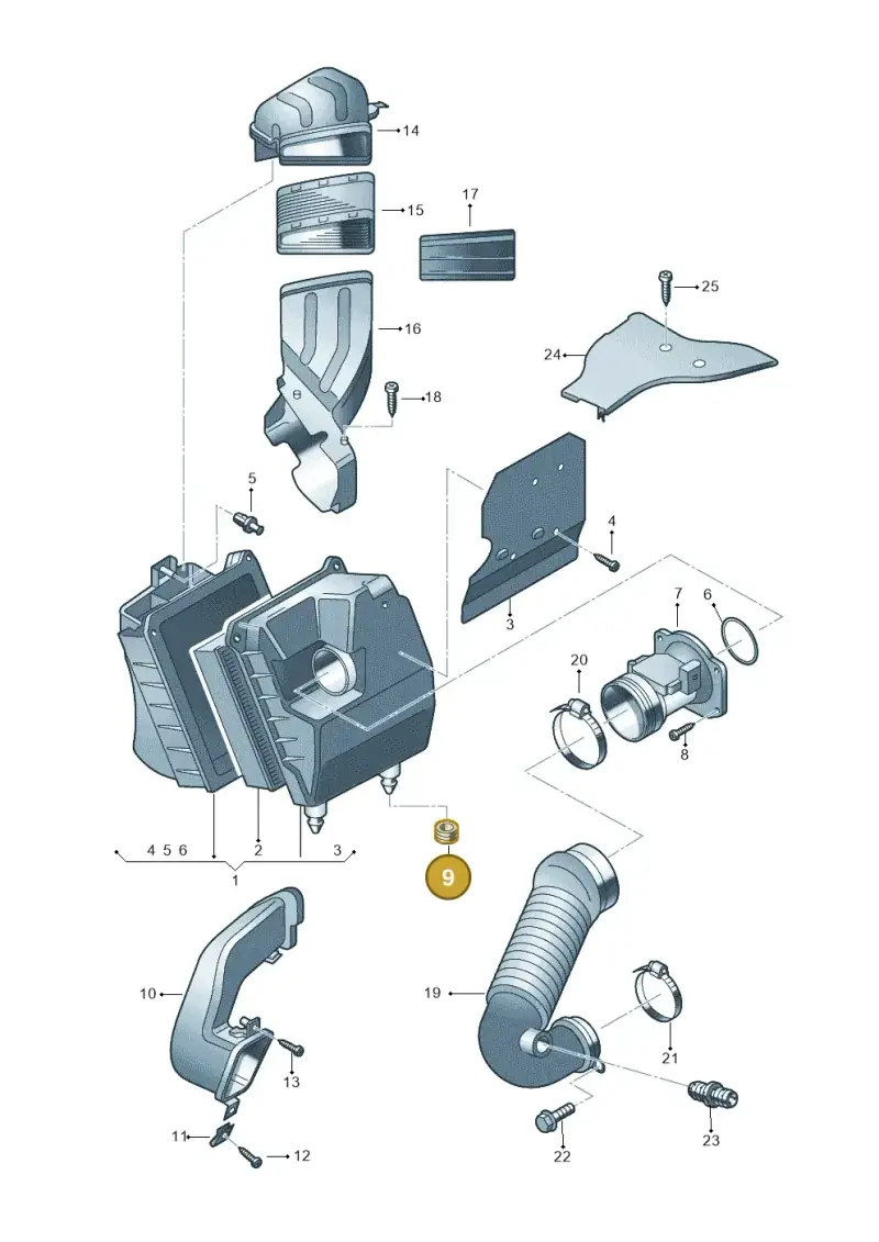 4A0129697 — Audi A4/S4 Cabrio./qu. 07> (2006-) diagram 249129200, position 9