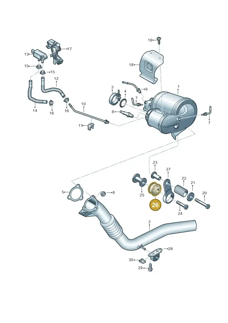 4A0253149B — Audi A6 2.0 (2018-) diagram 435253710, position 26