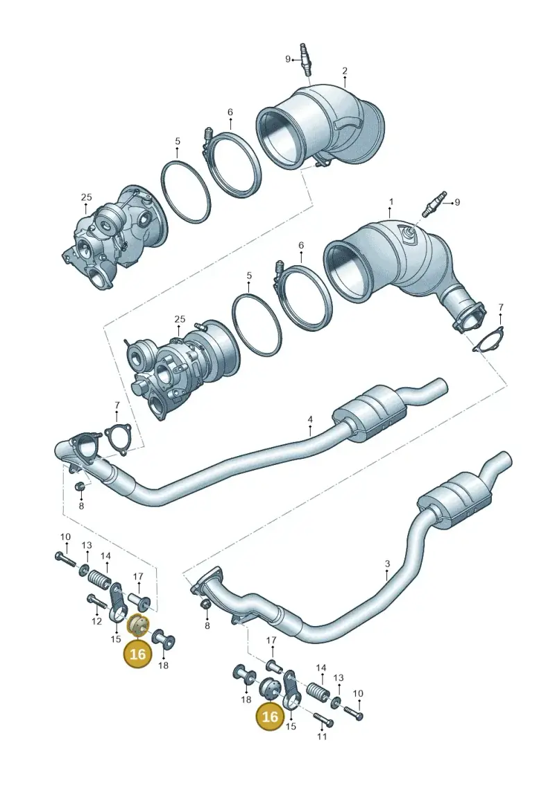 4A0253149B — Audi RS4 Avant (2017-) diagram 847253600, position 16