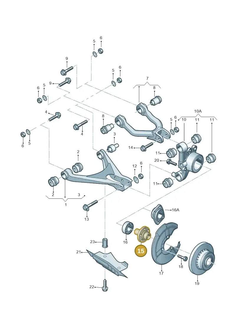 4A0407615G — Audi A6/Wagon/quattro (2001-2004) diagram 195505300, position 15