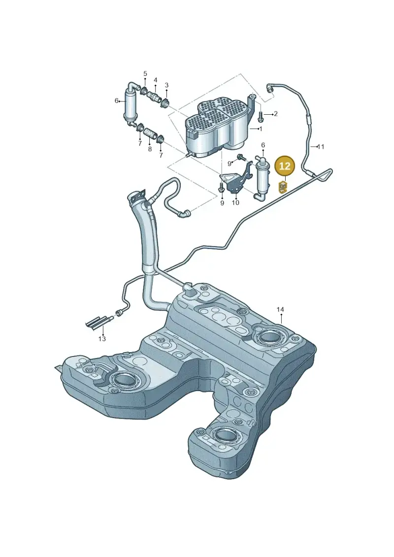 4A0612797 — Audi A8L qu. 3.0 TDI (2013-2018) diagram 696201850, position 12