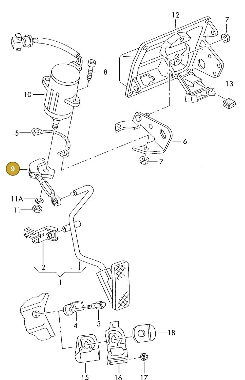 4A0721757A — Audi A8 quattro (1999-2002) diagram 152721550, position 9