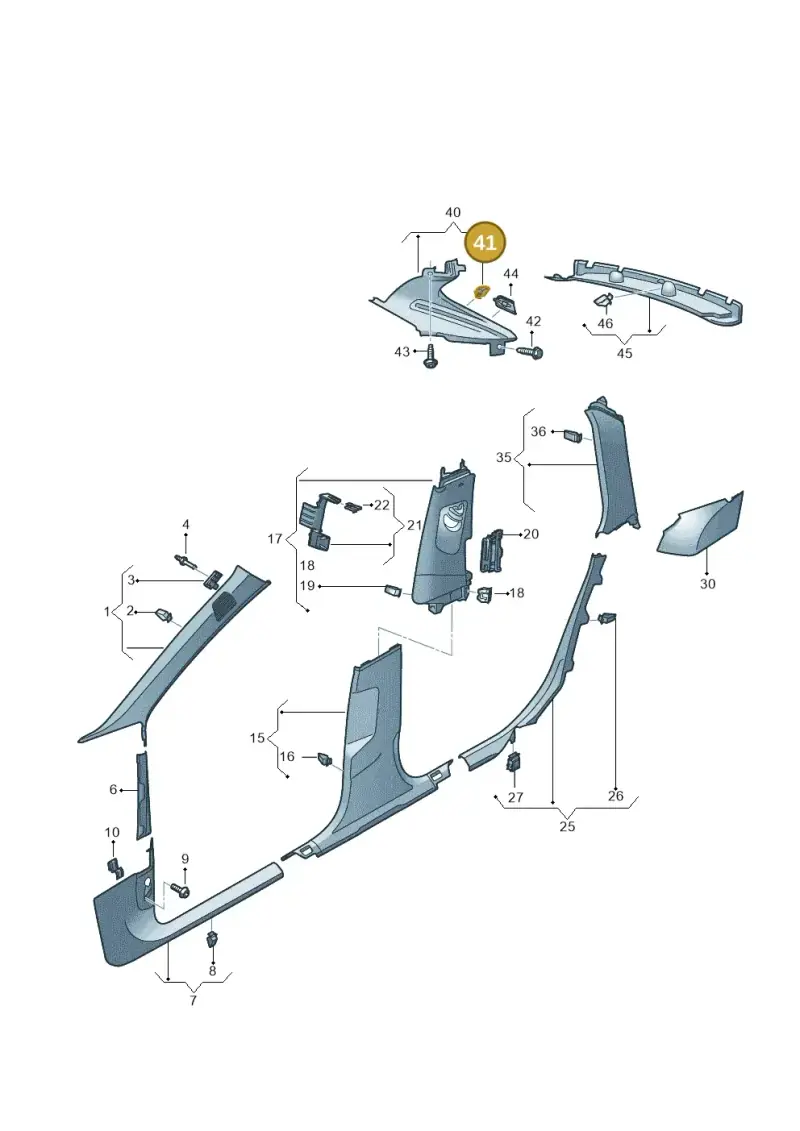 4A0867276 — Audi RS6 Avant (2019-) diagram 537867650, position 41