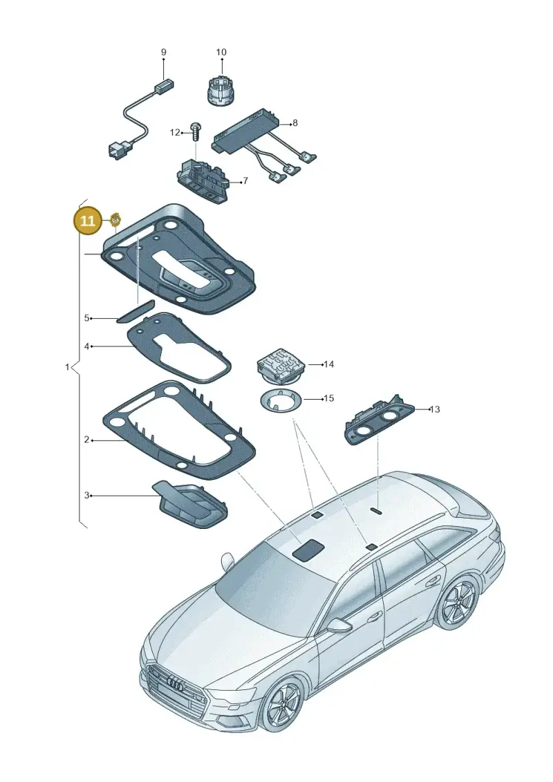 4A0867276A — Audi RS6 Avant (2019-) diagram 430947000, position 11