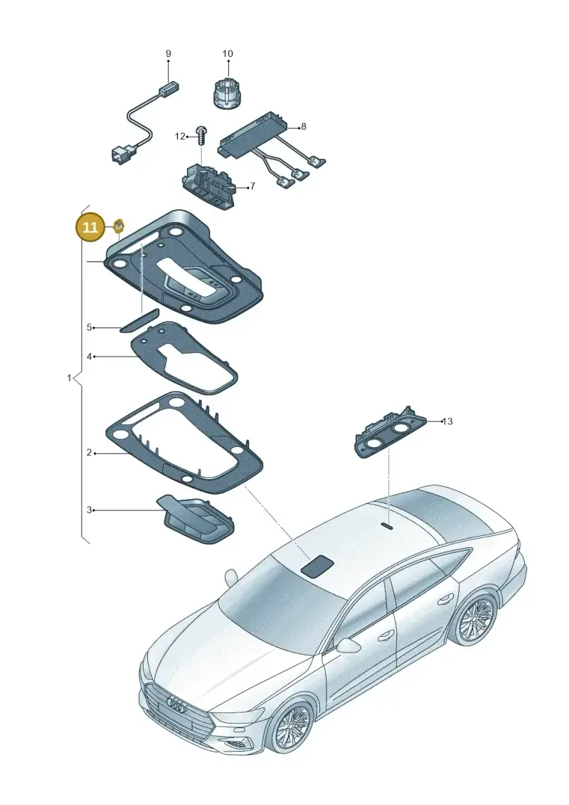 4A0867276A — Audi RS7 Sportback (2019-) diagram 435947000, position 11