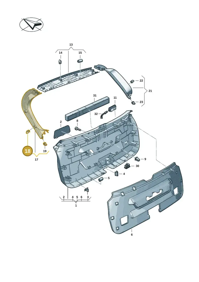 4A0867276A — Audi Q6 e-tron (2023-) diagram f5s867900, position 18