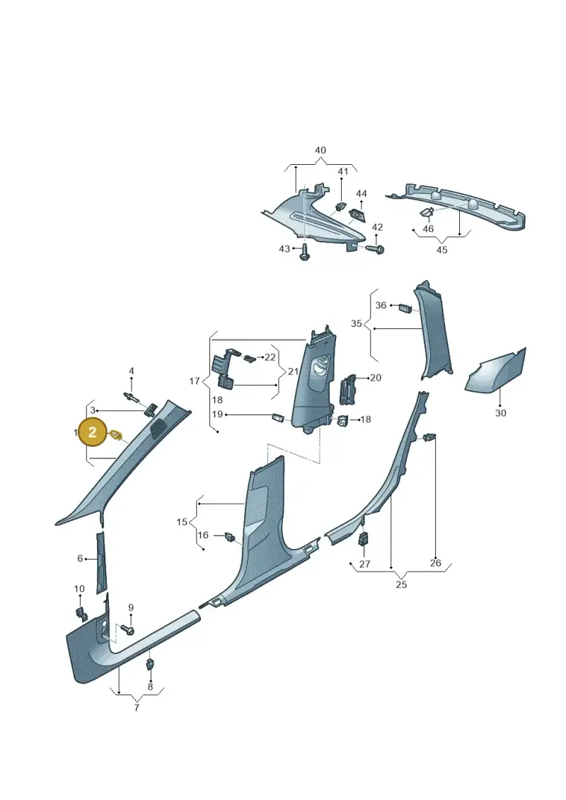 4A0867276B — Audi RS6 Avant (2019-) diagram 537867650, position 2