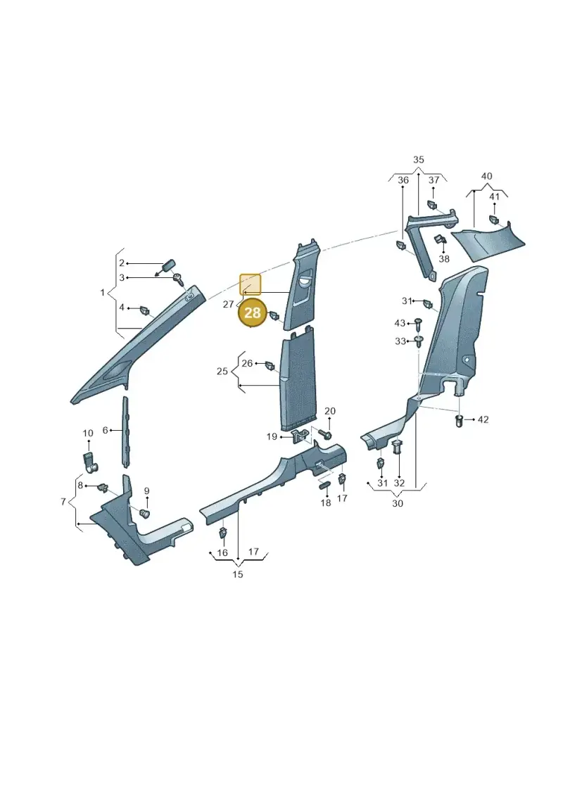 4A0867276C — Audi Q4 Sportback (2021-2022) diagram 89a867650, position 28