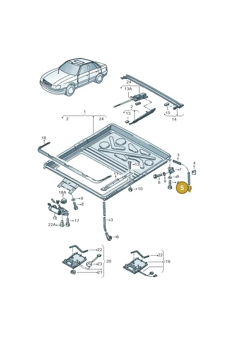 4A0877241B — Audi S6 plus qu.       97 (1996-1997) diagram 118877100, position 5