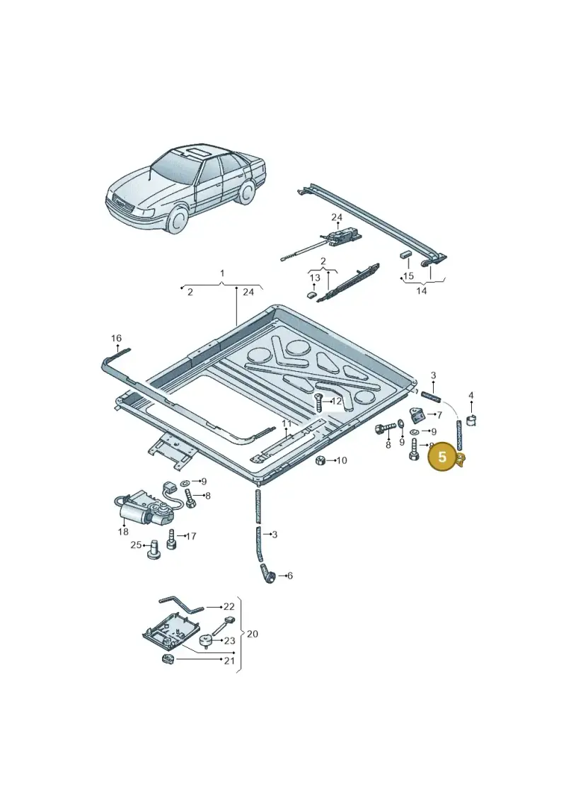 4A0877241B — Audi S6 plus qu.       97 (1996-1997) diagram 118877200, position 5