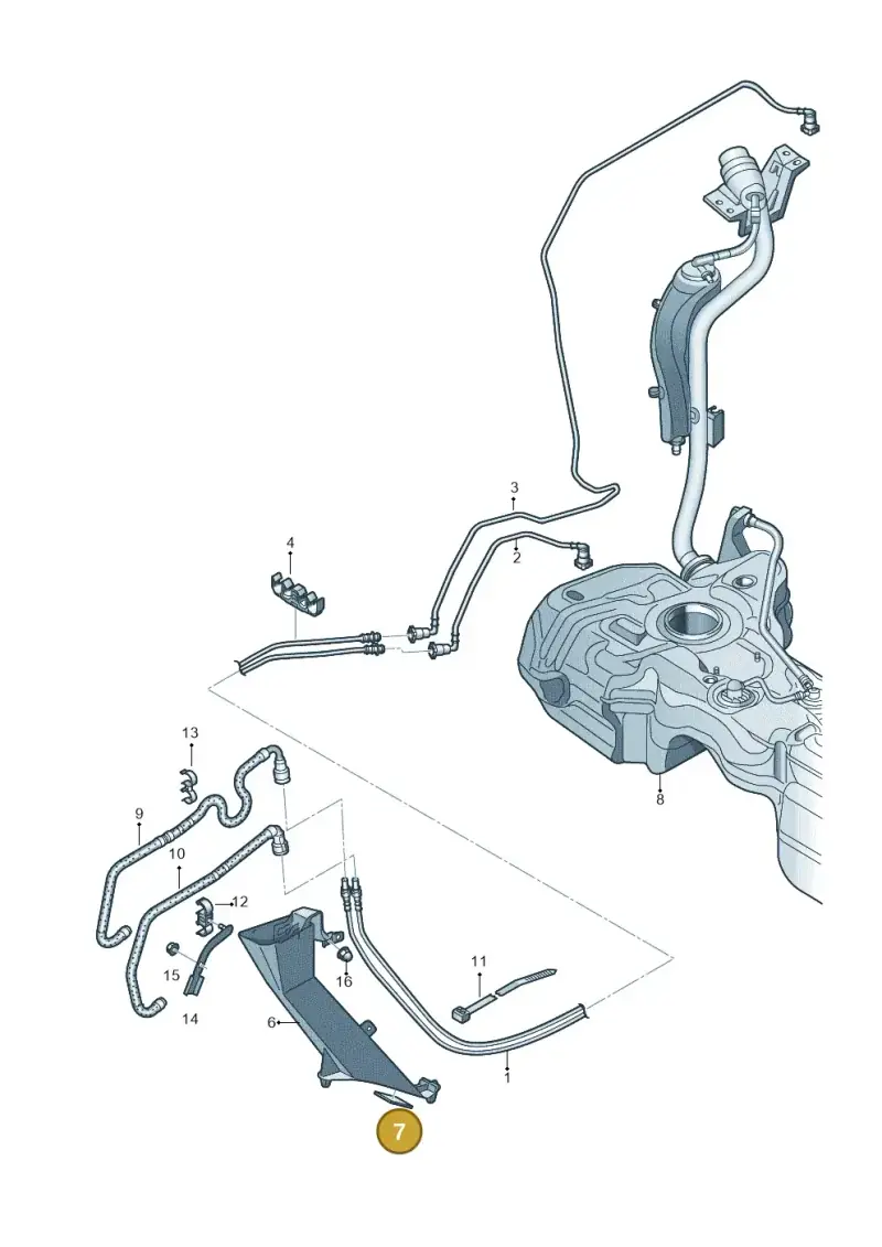 4A0877665 — Audi RSQ3 qu. 2.5 (2013-2018) diagram 764201400, position 7