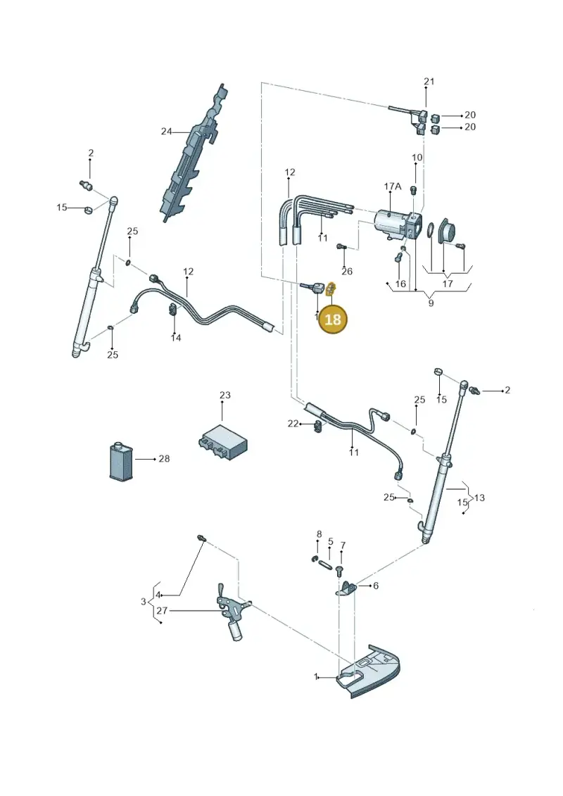 4A0937545C — Volkswagen New Beetle Cabrio.     06> (2005-) diagram 279871600, position 18