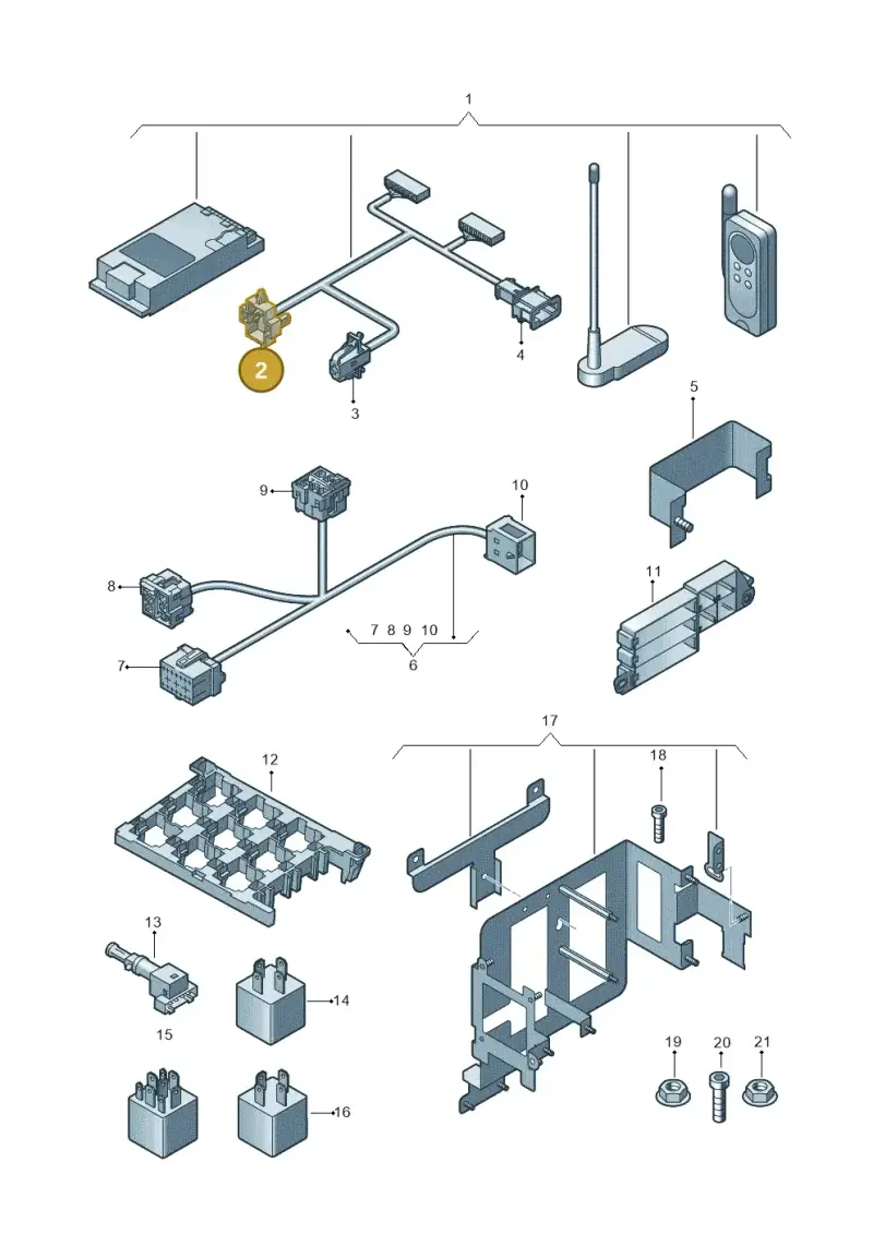4A0937545C — Audi A8L qu. 3.0 TDI (2009-2014) diagram 696907650, position 2