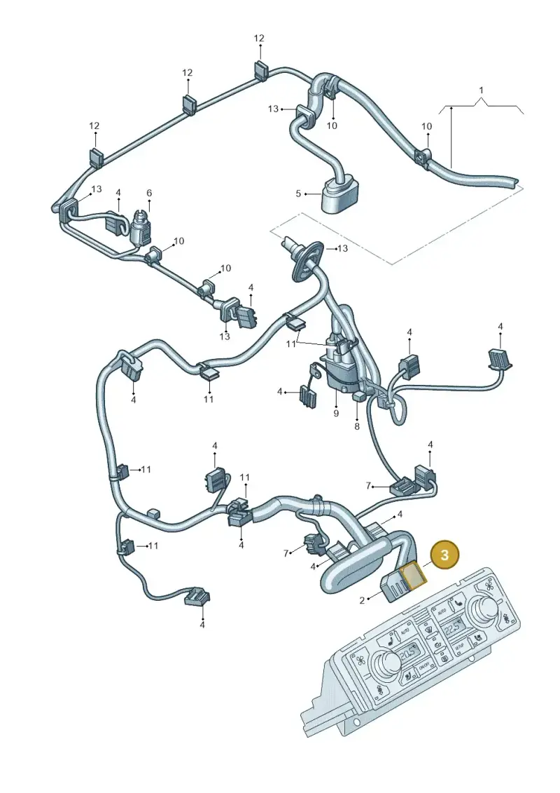 4A0972601A — Audi A8/S8/qu. lang    08> (2007-) diagram 291972700, position 3