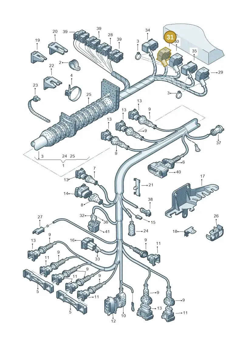 4A0972603A — Audi A4     F>8D-W-.. (1995-1997) diagram 156971140, position 31