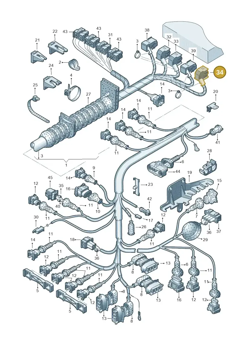 4A0972603A — Audi A4/Av.qu.F8D-W-> (1997-1998) diagram 156971180, position 34