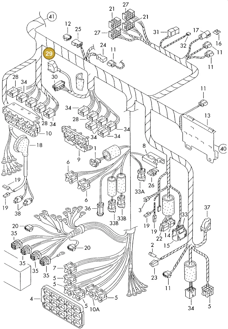 4A0972805B — Audi A8 quattro (1999-2002) diagram 153971940, position 29