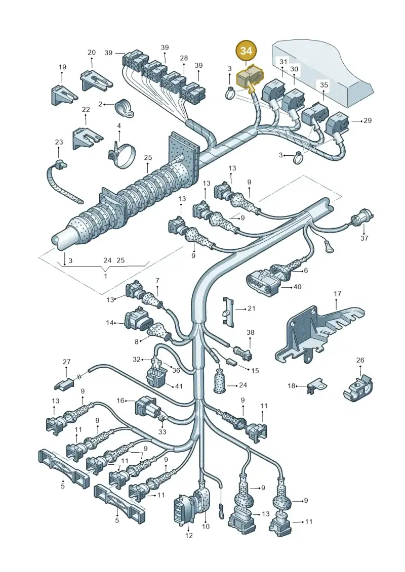 4A0972805B — Audi A4     F>8D-W-.. (1995-1997) diagram 156971140, position 34