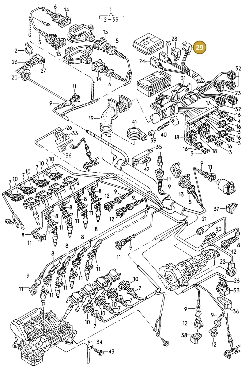 4A0972805C — Audi A8 quattro (1999-2002) diagram 153971600, position 29