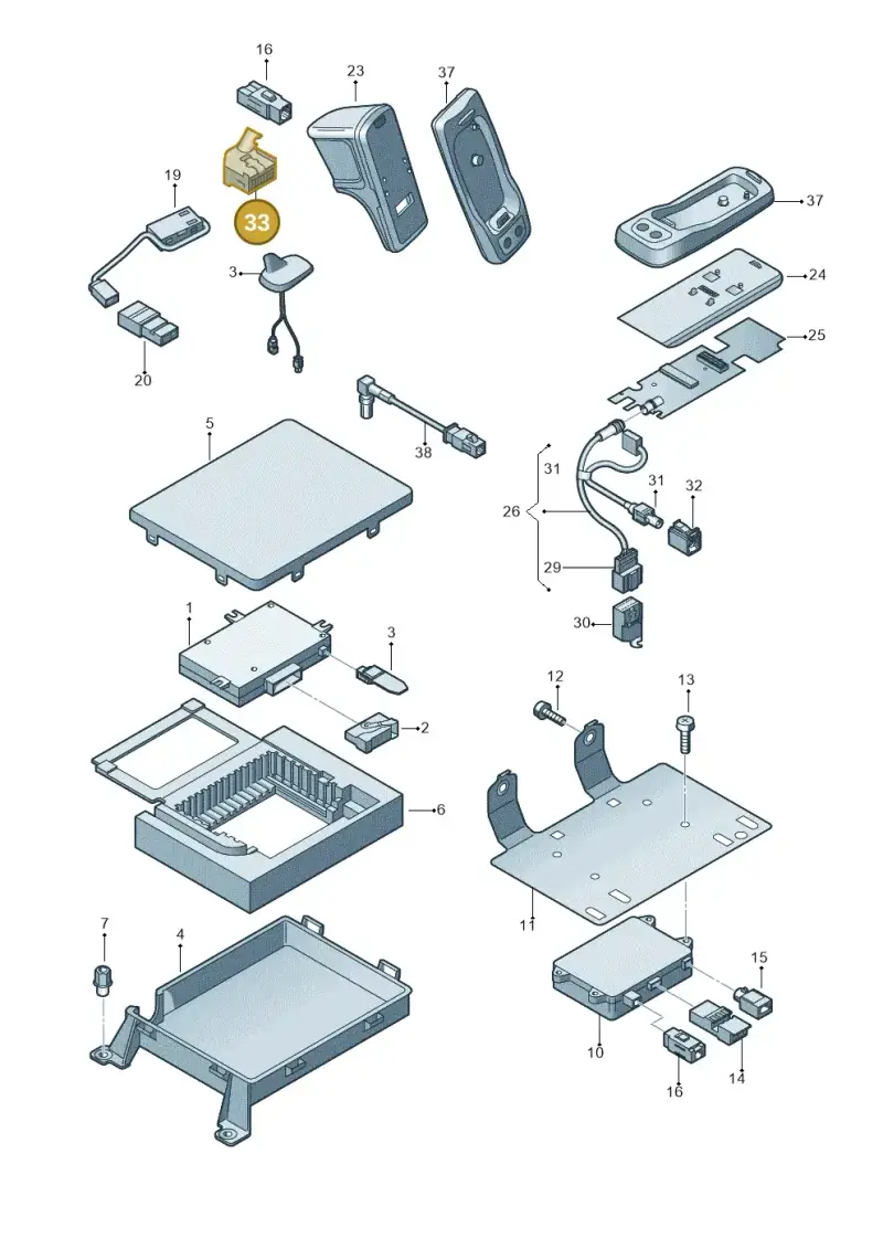 4A0972883 — Audi A3/S3/Sportb./qu. 08 (2007-) diagram 412035550, position 33