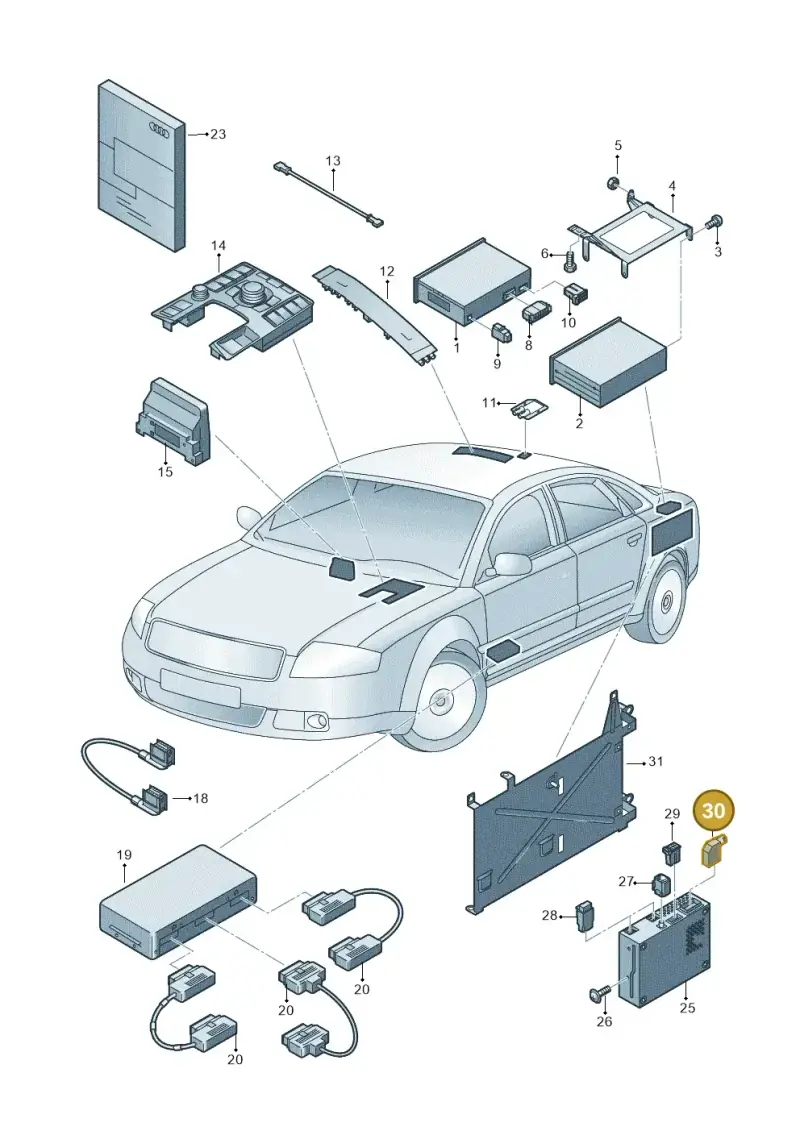 4A0972883B — Audi A8/S8/qu. lang    08> (2007-) diagram 291035000, position 30
